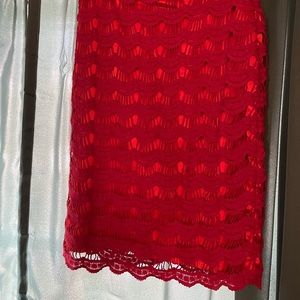 Kate Spade Red Skirt (intricate details!)